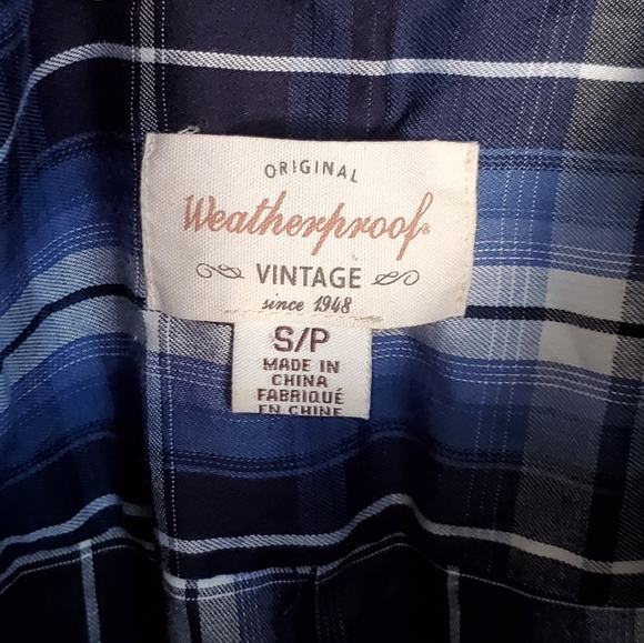 Weatherproof Vintage Blue Plaid Shirt Small - Picture 3 of 4